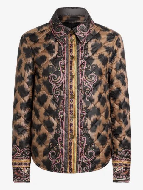 ETRO 동물무늬 퀼팅 오버셔츠