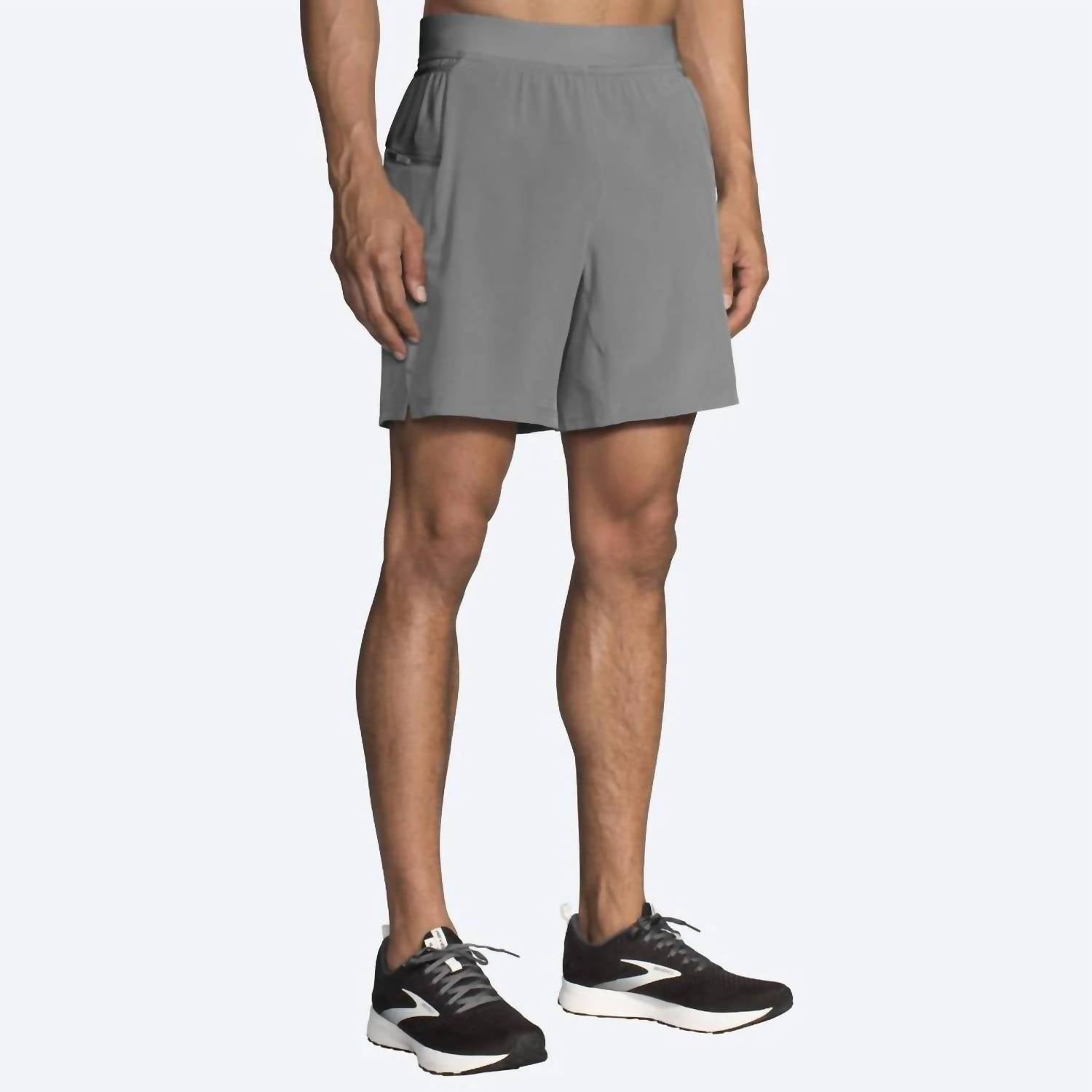 Brooks Running 남성 셔파 7 인치 운동 반바지 스틸