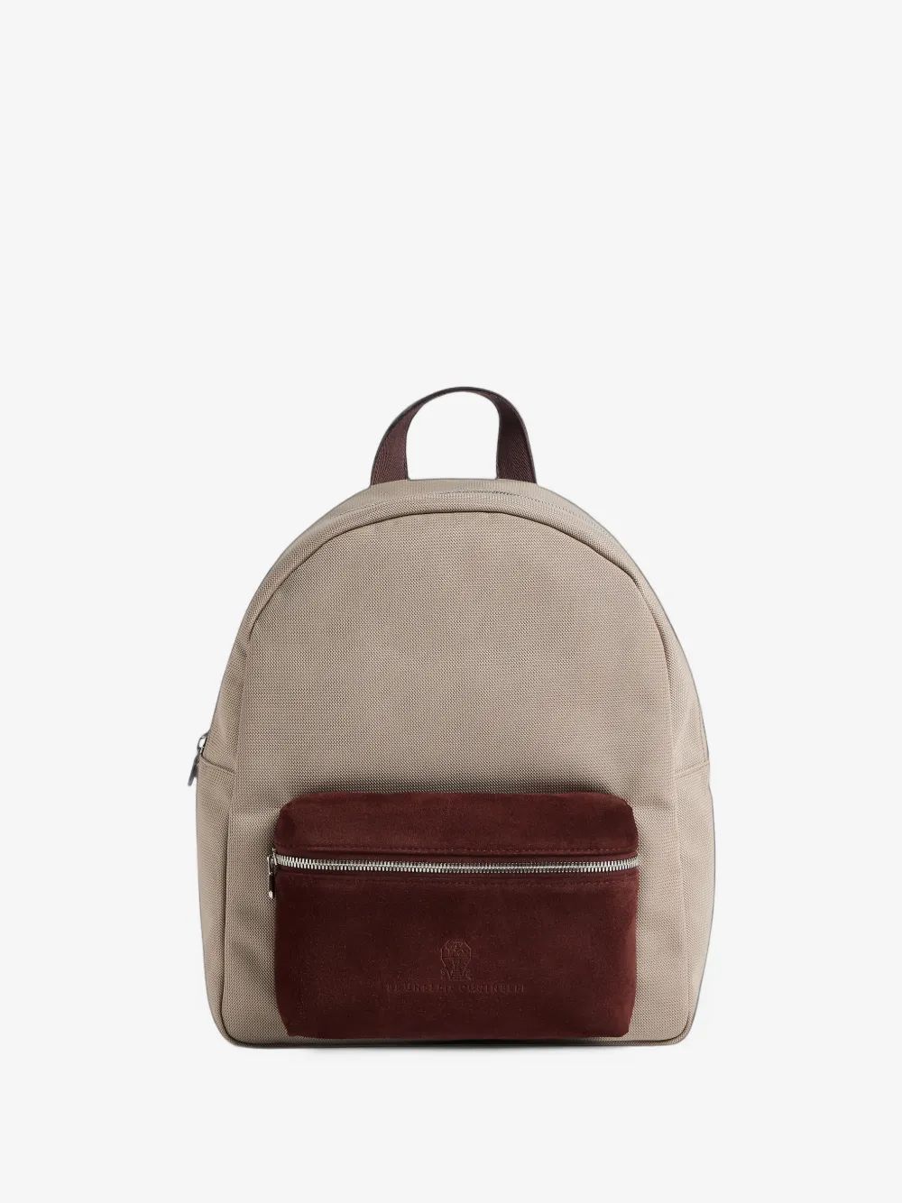 Brunello Cucinelli Kids 스웨이드 패널 백팩