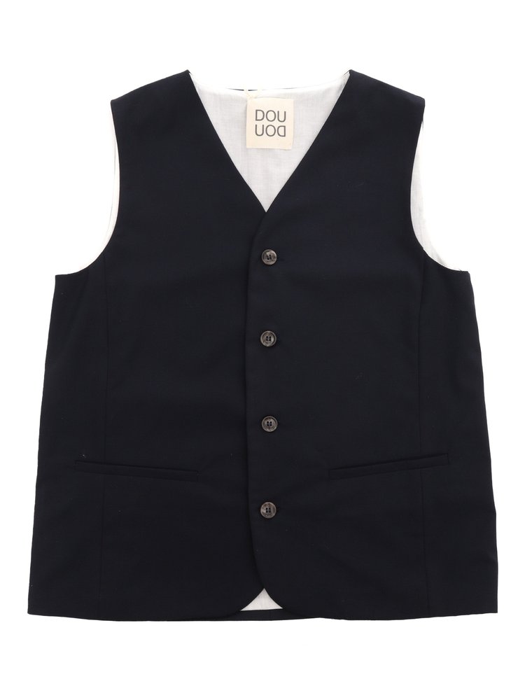 Douuod Kids 싱글 브레스트 조끼