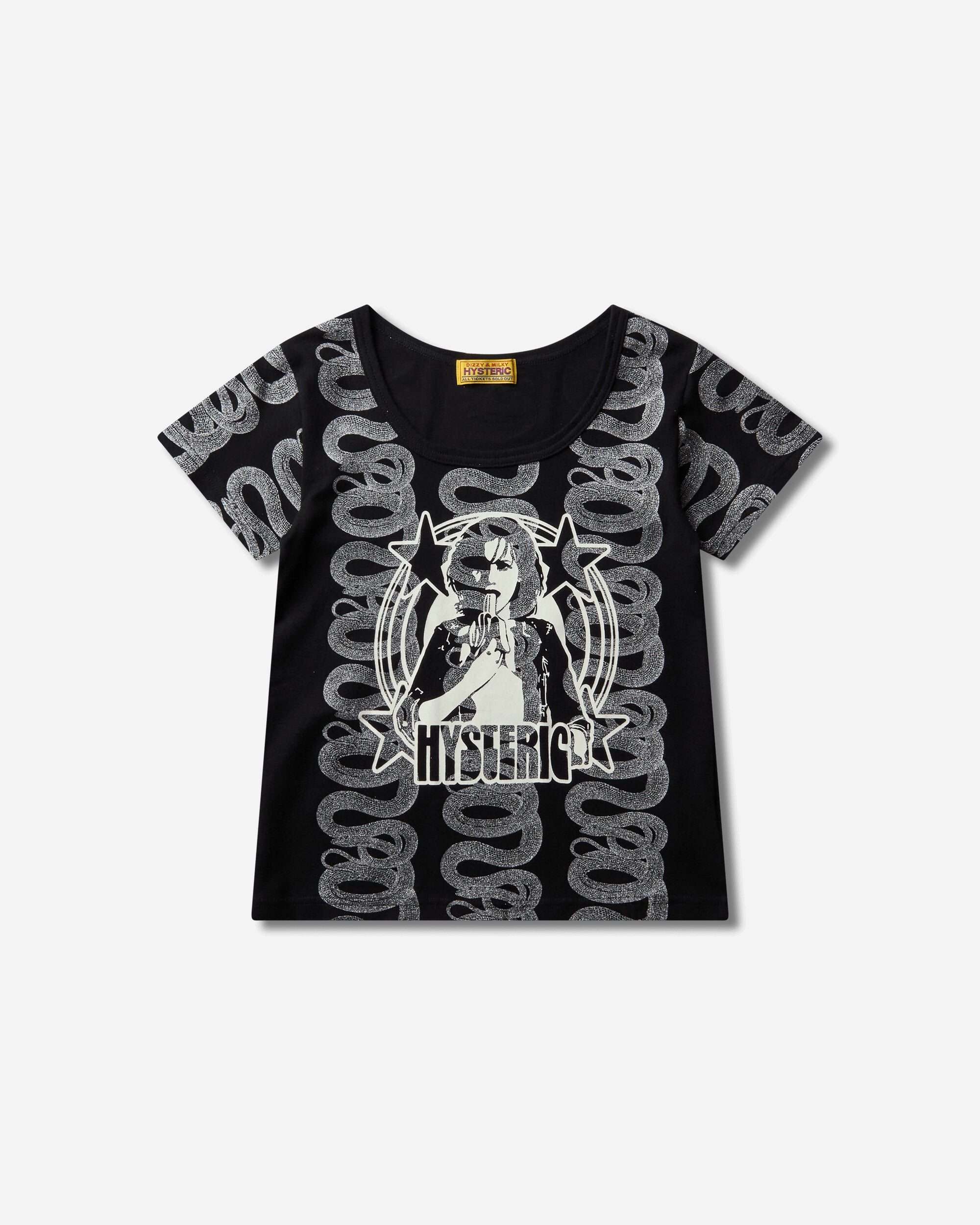 HYSTERIC GLAMOUR 여성 바나나 걸 베이비 티셔츠