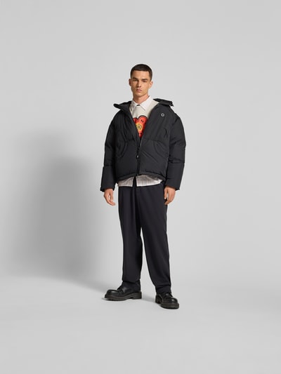 KENZO 다운재킷 로고 아플리케이션 블랙