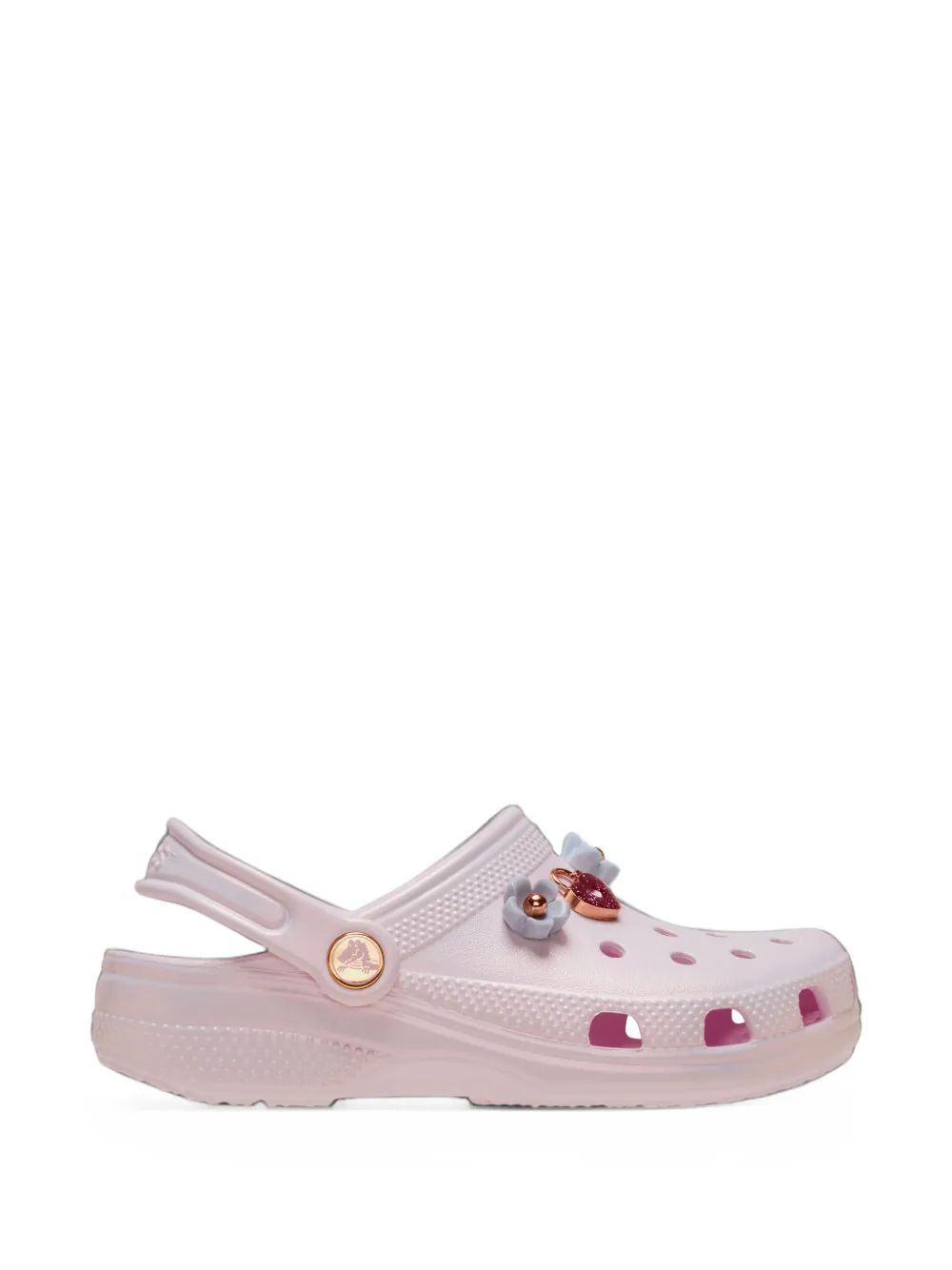 Crocs Kids 클래식 아이리데센트 참 GS 클로즈드 토 샌들