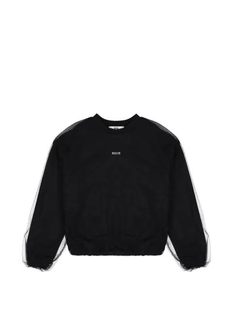 MSGM Kids 로고 프린트 맨투맨