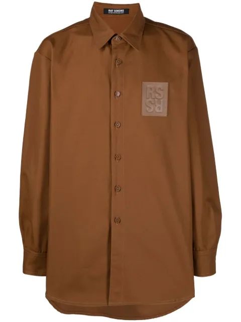 RAF SIMONS 로고 패치 셔츠