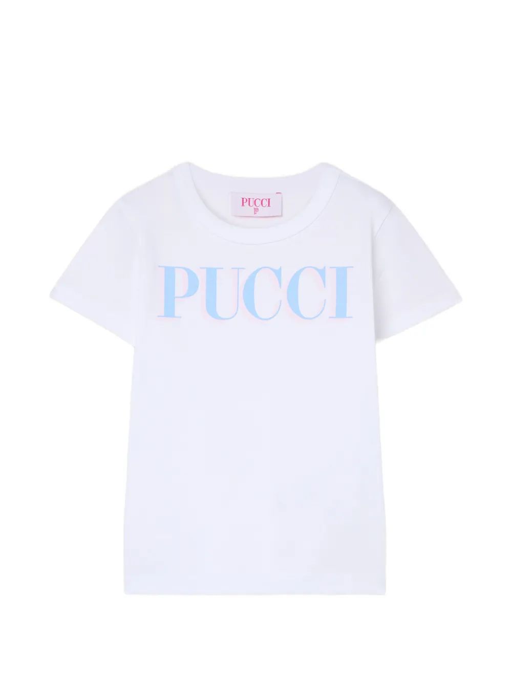 PUCCI KIDS 로고 프린트 티셔츠