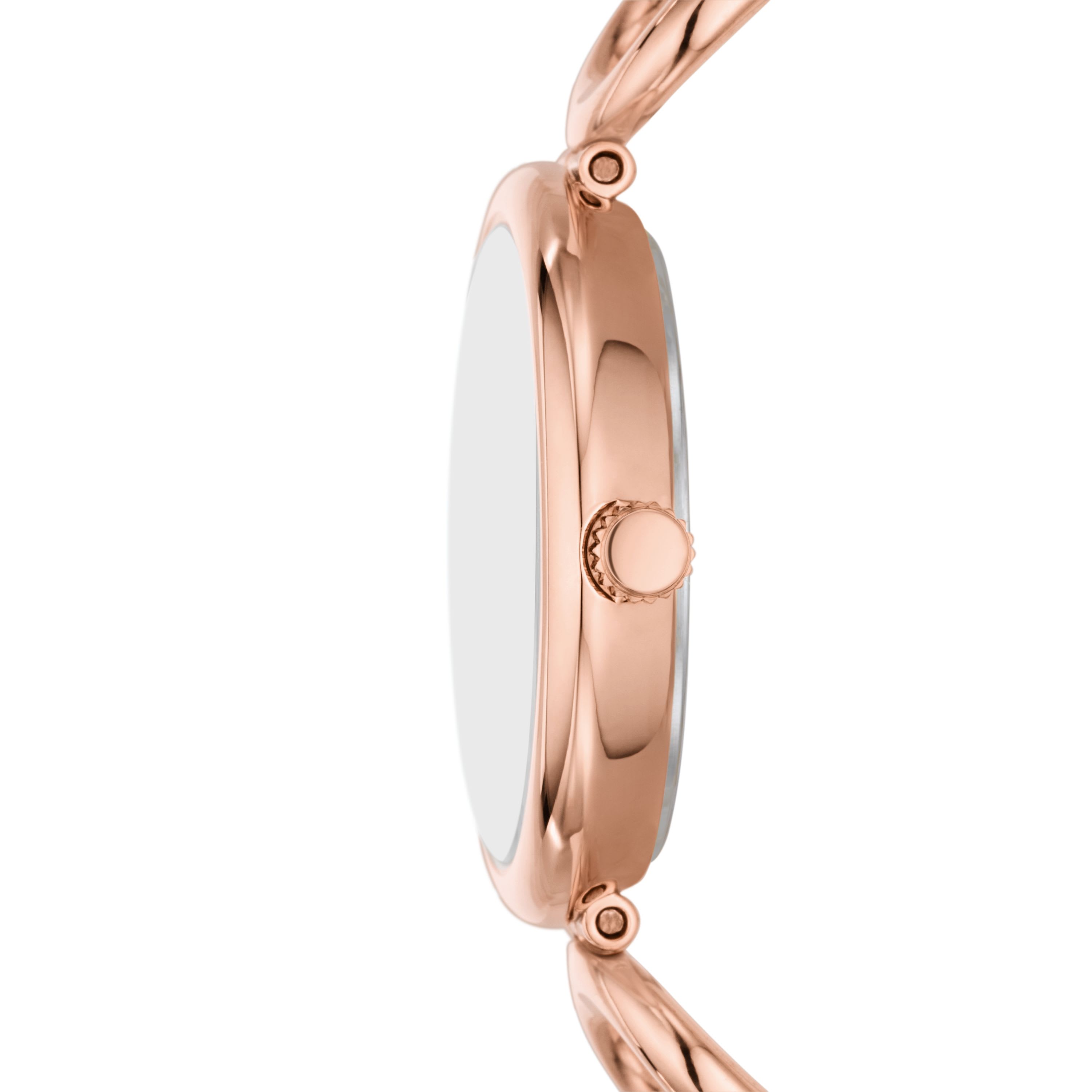 FOSSIL 여성 카를리 30mm 3핸드 로즈 골드톤 스테인리스 스틸 시계