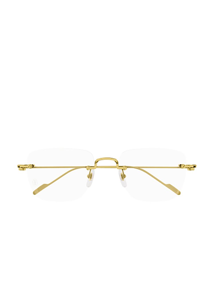 CARTIER 사각 테 무테 안경