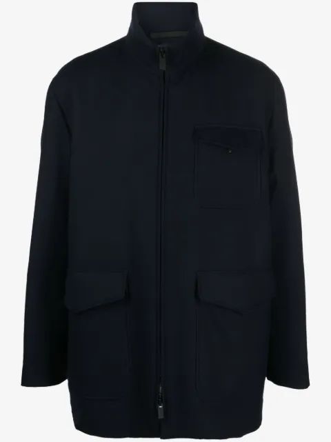 GIORGIO ARMANI 지퍼업 버진 울 코트