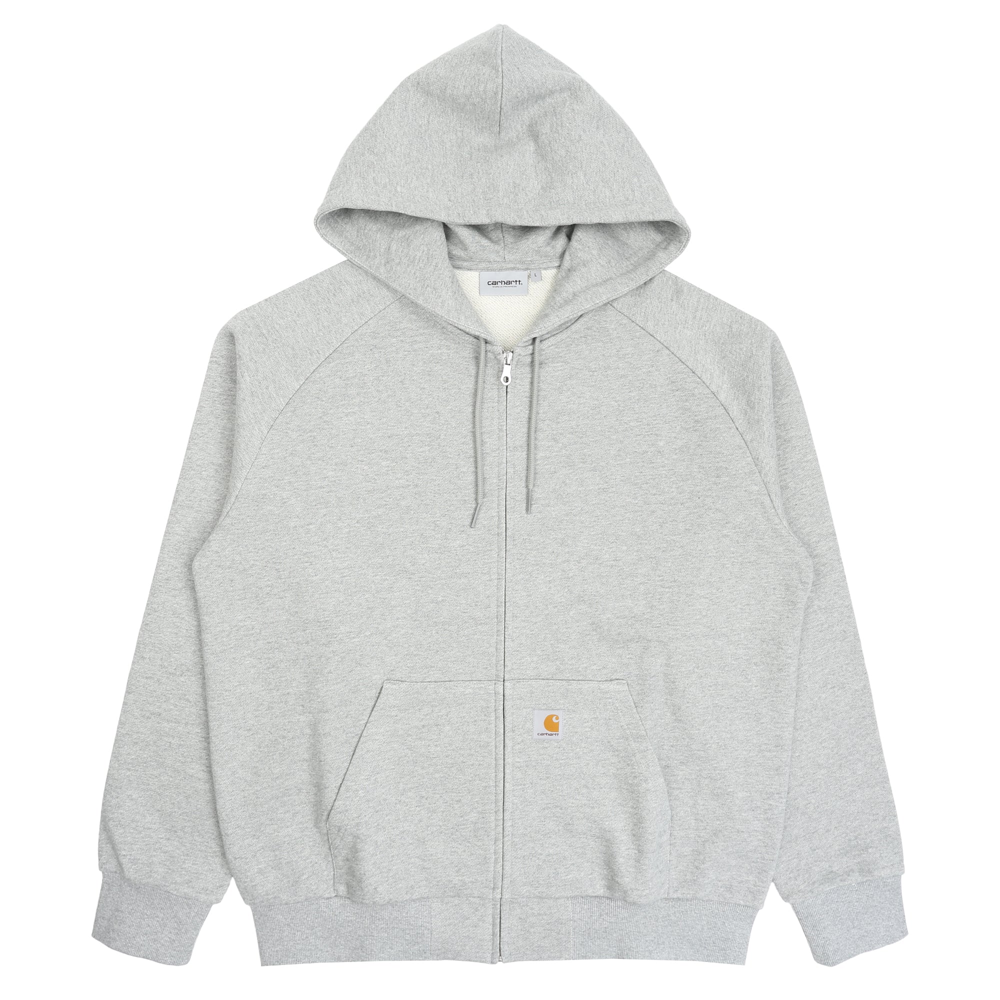 CARHARTT 후드 스퀘어 라벨 자켓 그레이 헤더