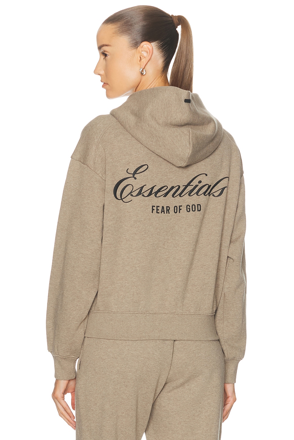 FEAR OF GOD 클래식 풀 집 후리스 후드티