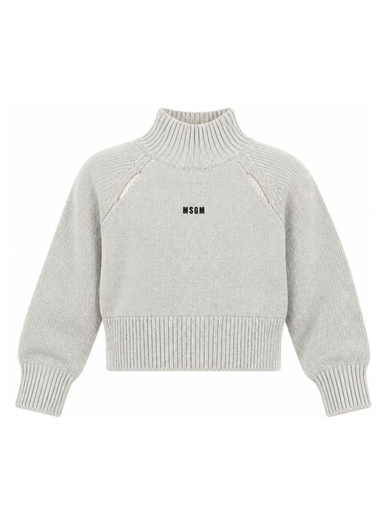 MSGM Kids 디스트레스드 컷아웃 점퍼