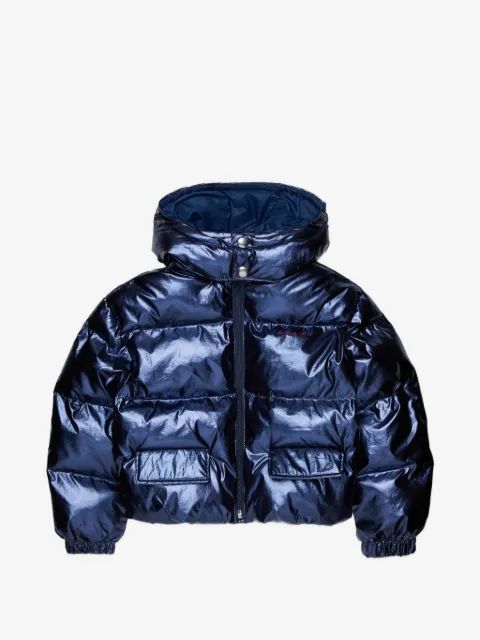Marni Kids 메탈릭 효과 패딩 자켓