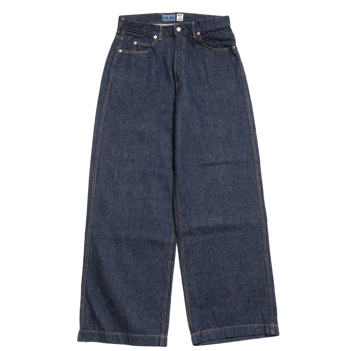BLUE BLUE JAPAN 올드 데님 와이드 진 원 워시