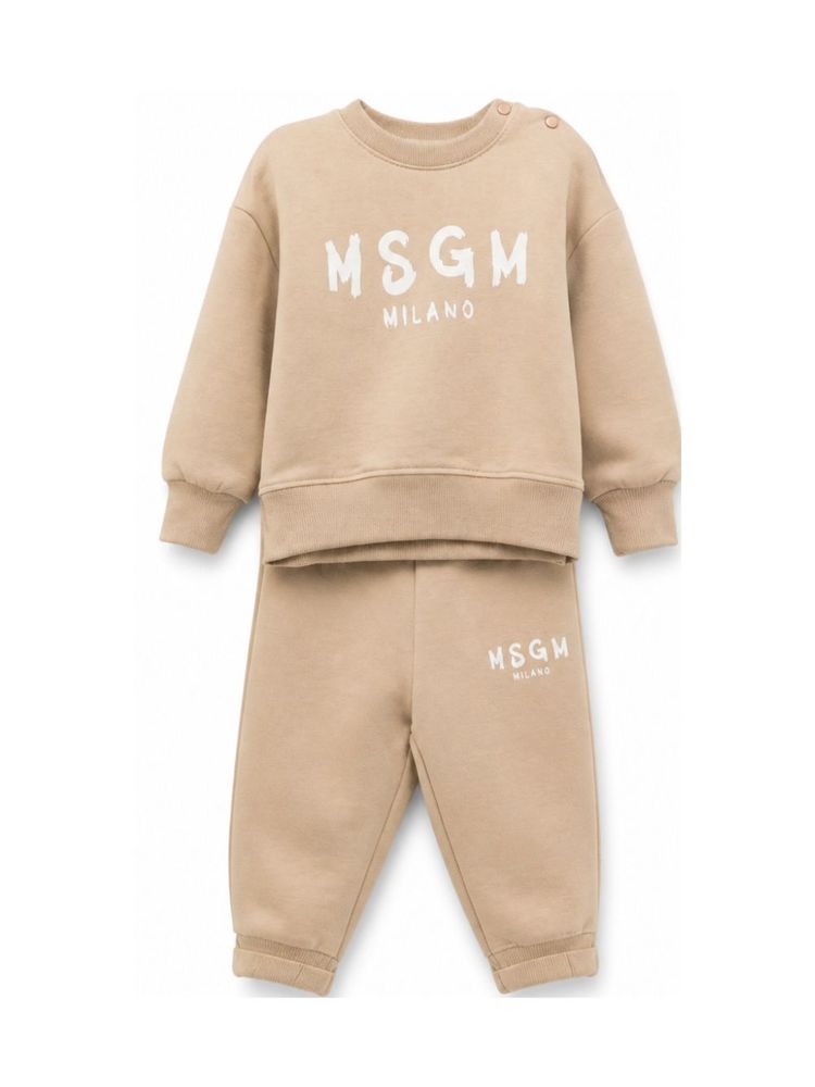 MSGM Kids 로고 프린트 크루넥 트랙수트