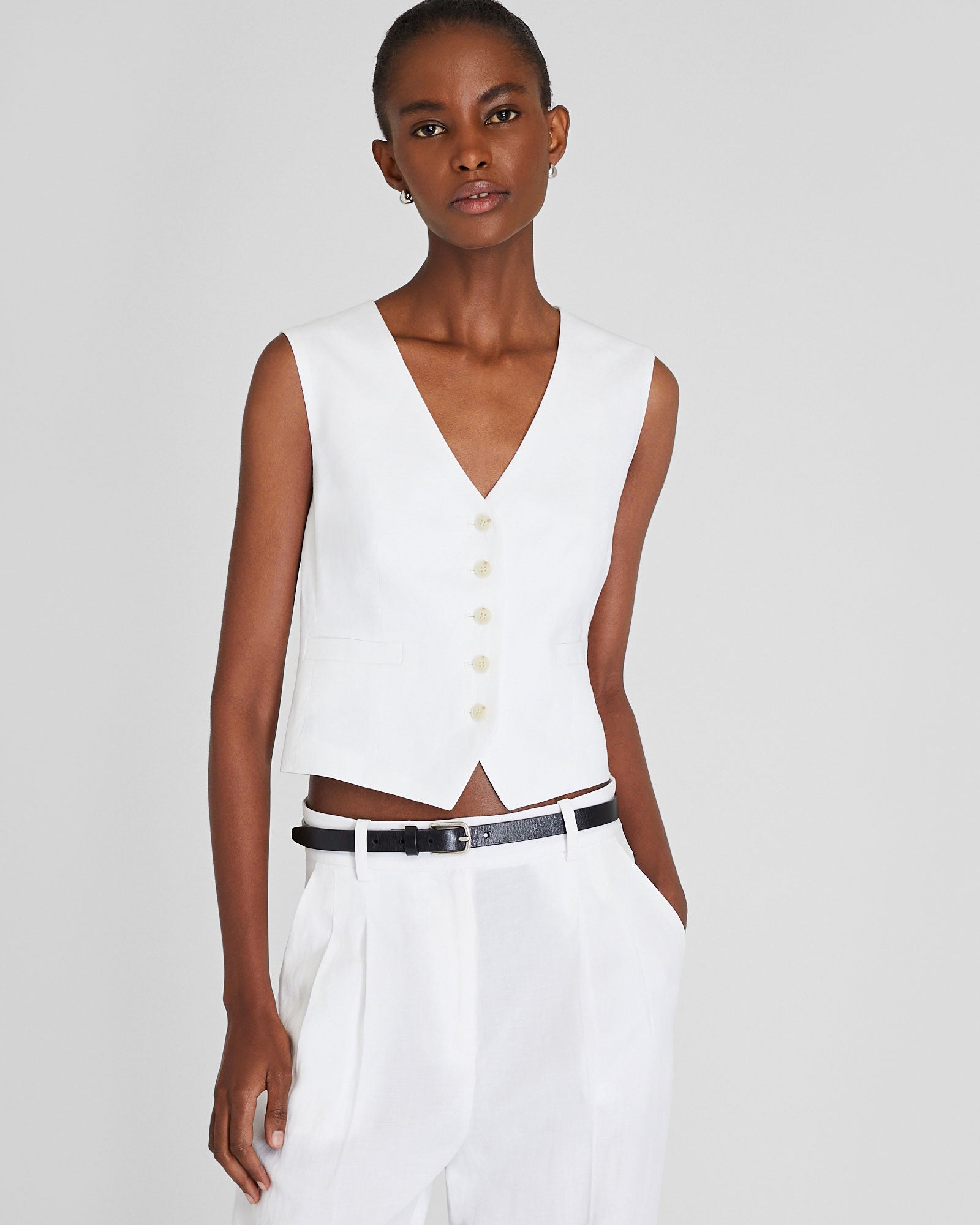 CLUB MONACO 린넨 혼합 베스트