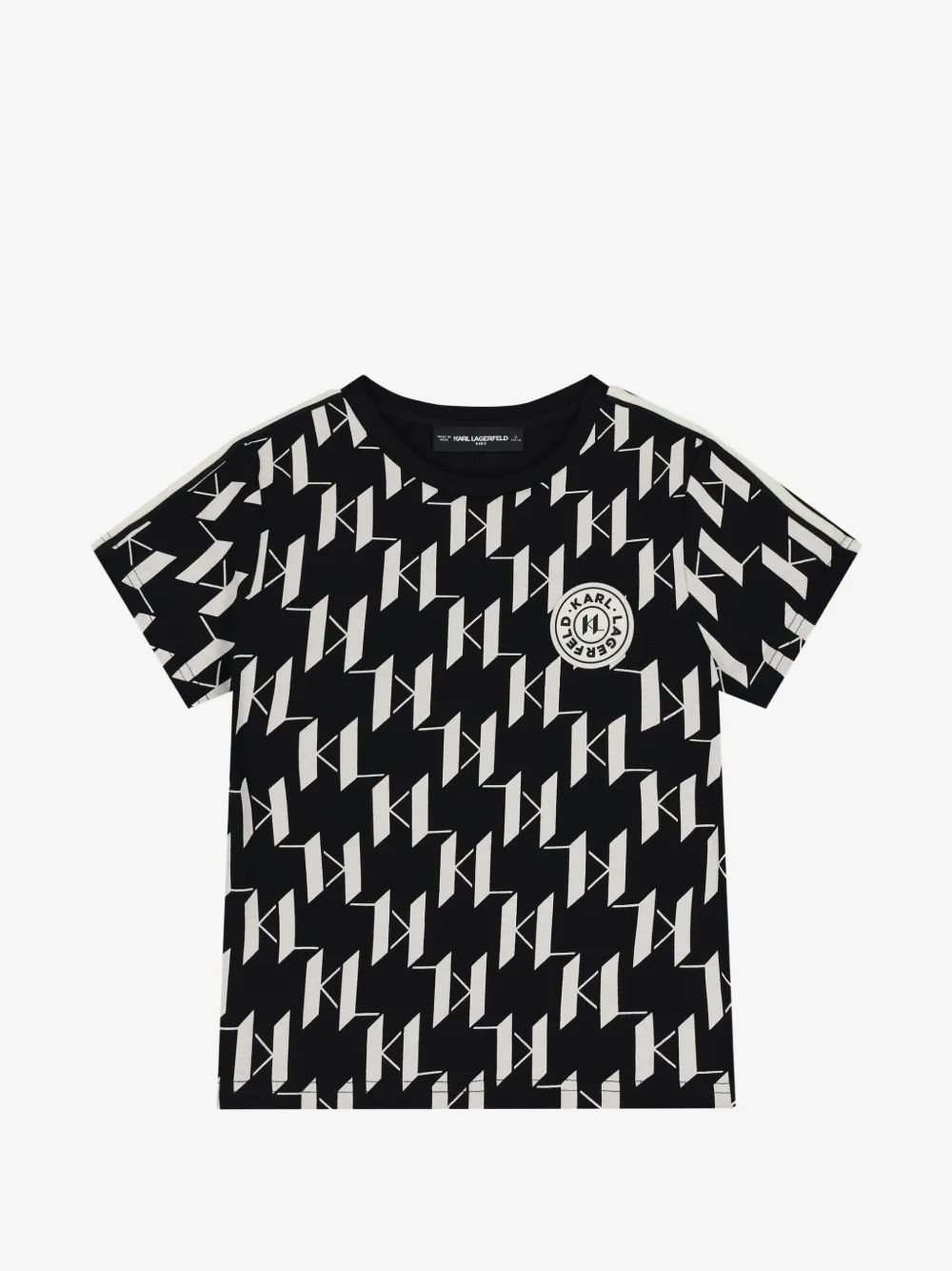 Karl Lagerfeld Kids 모노그램 프린트 티셔츠