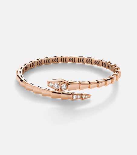BULGARI 세르펜티 바이퍼 18kt 로즈 골드 팔찌 다이아몬드