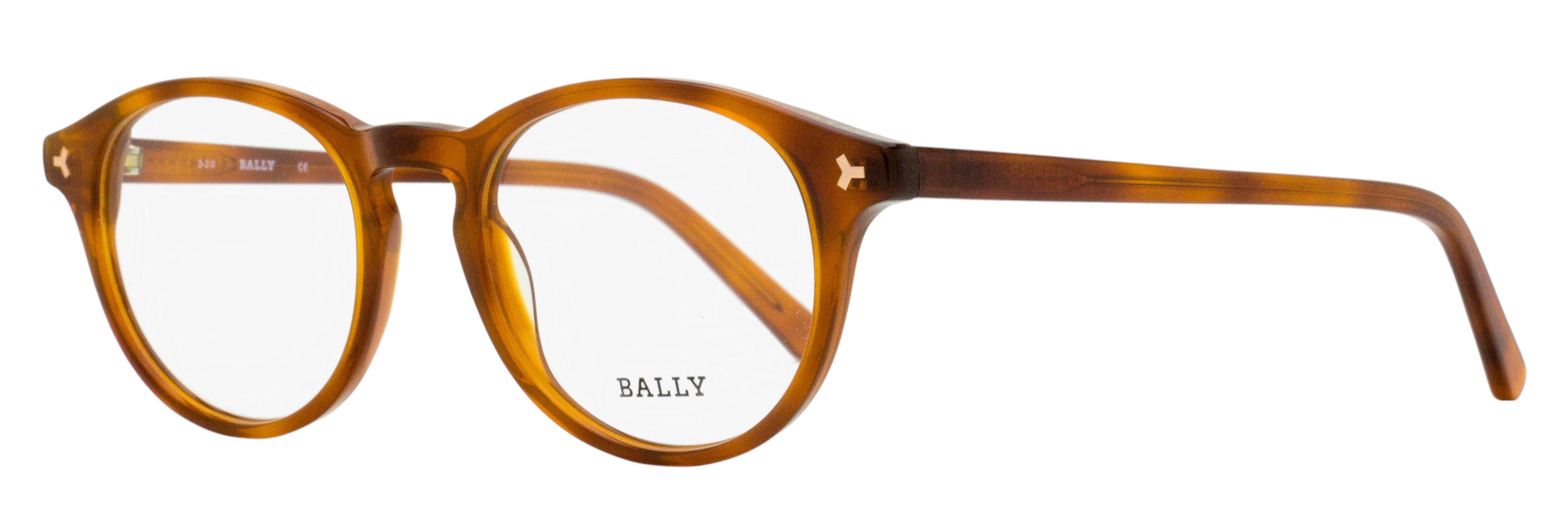 Bally 유니섹스 소프트 직사각형 안경 BY5032 053 블론드 하바나 49mm