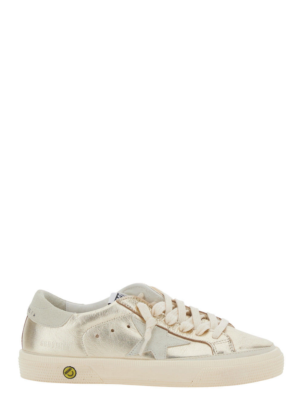 Golden Goose Kids 미니 메이 메탈릭 로우탑 스니커즈