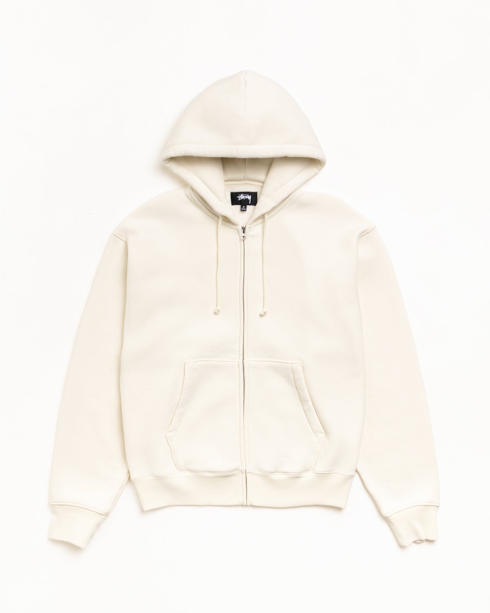 STUSSY 커서브 자수 지퍼 후드티