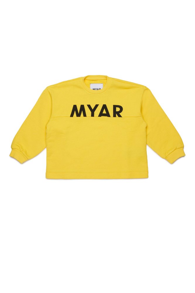 MYAR KIDS  로고 프린트 크루넥 스웨트셔츠