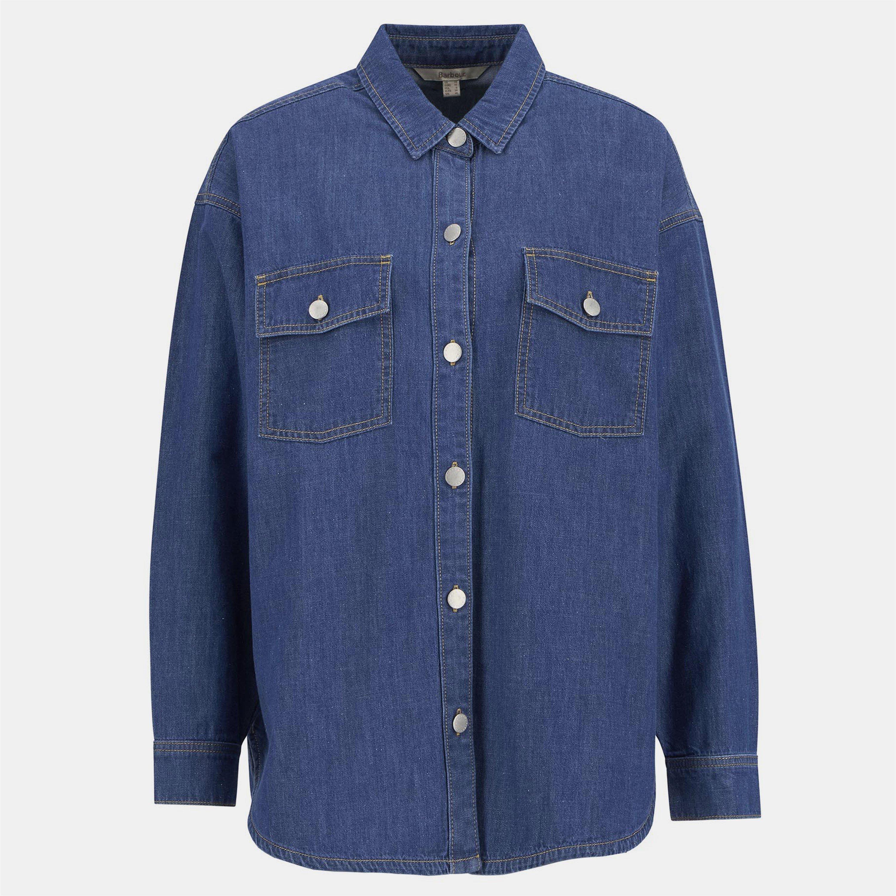 BARBOUR 우먼스 우드로우 롱 슬리브 데님 셔츠