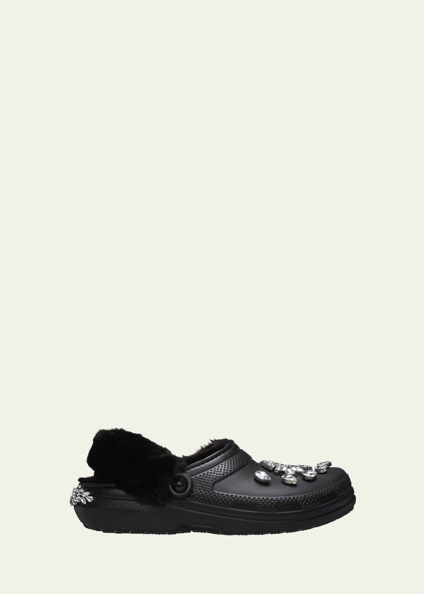 Simone Rocha 크록스 크리스탈 페이크 퍼 클로그