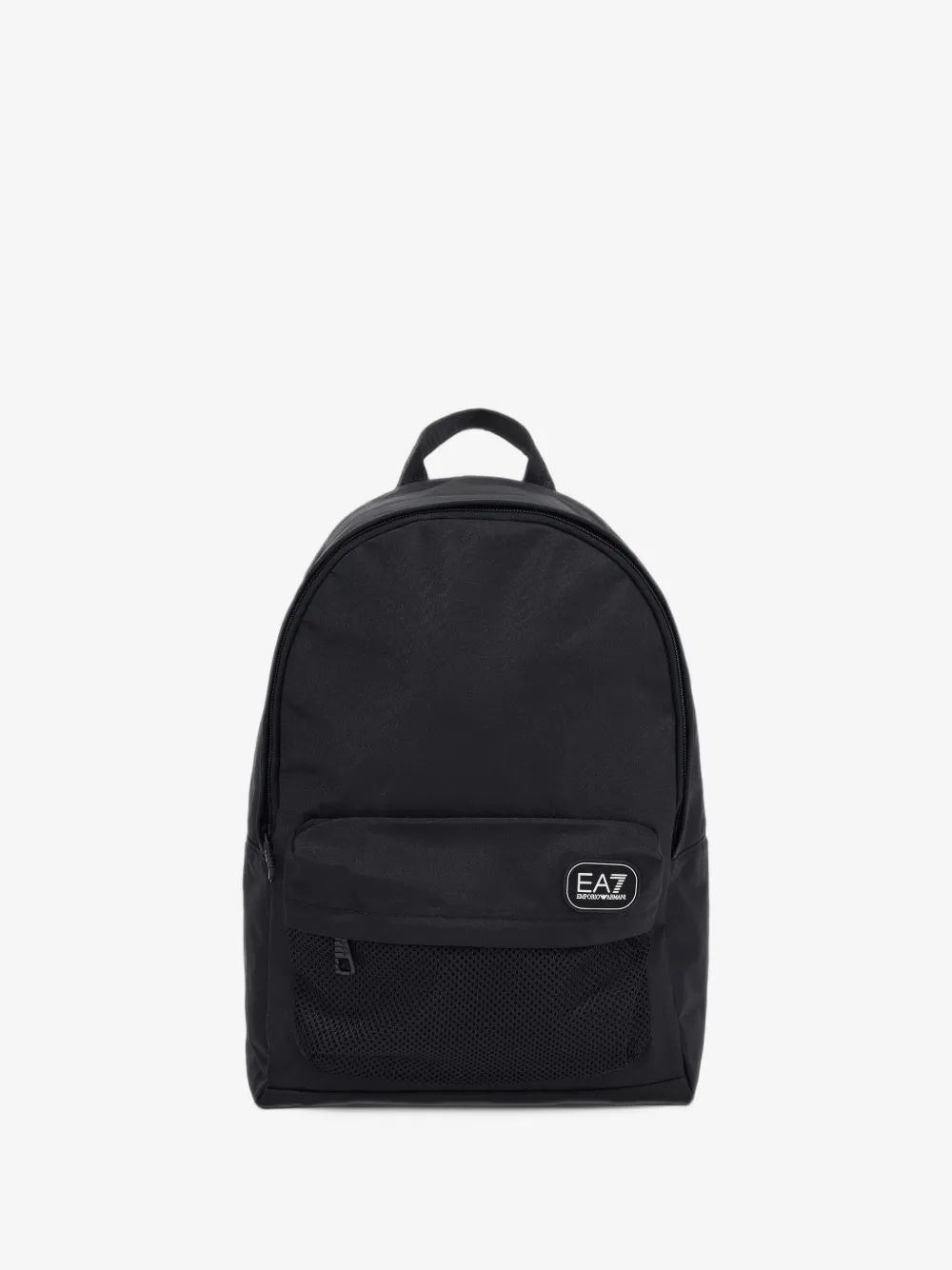 Emporio Armani Kids EA7 로고 패치 메쉬 포켓 백팩
