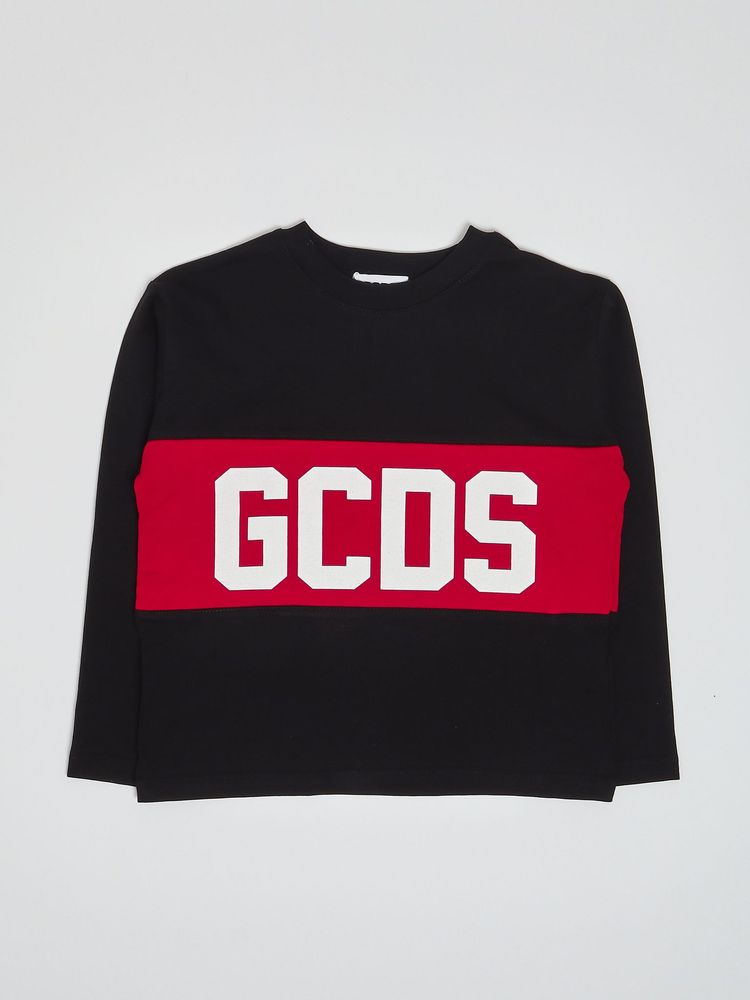 Gcds Kids 로고 밴드 롱슬리브 티셔츠