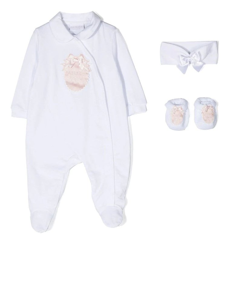 La Perla Kids 보우 디테일 점프수트