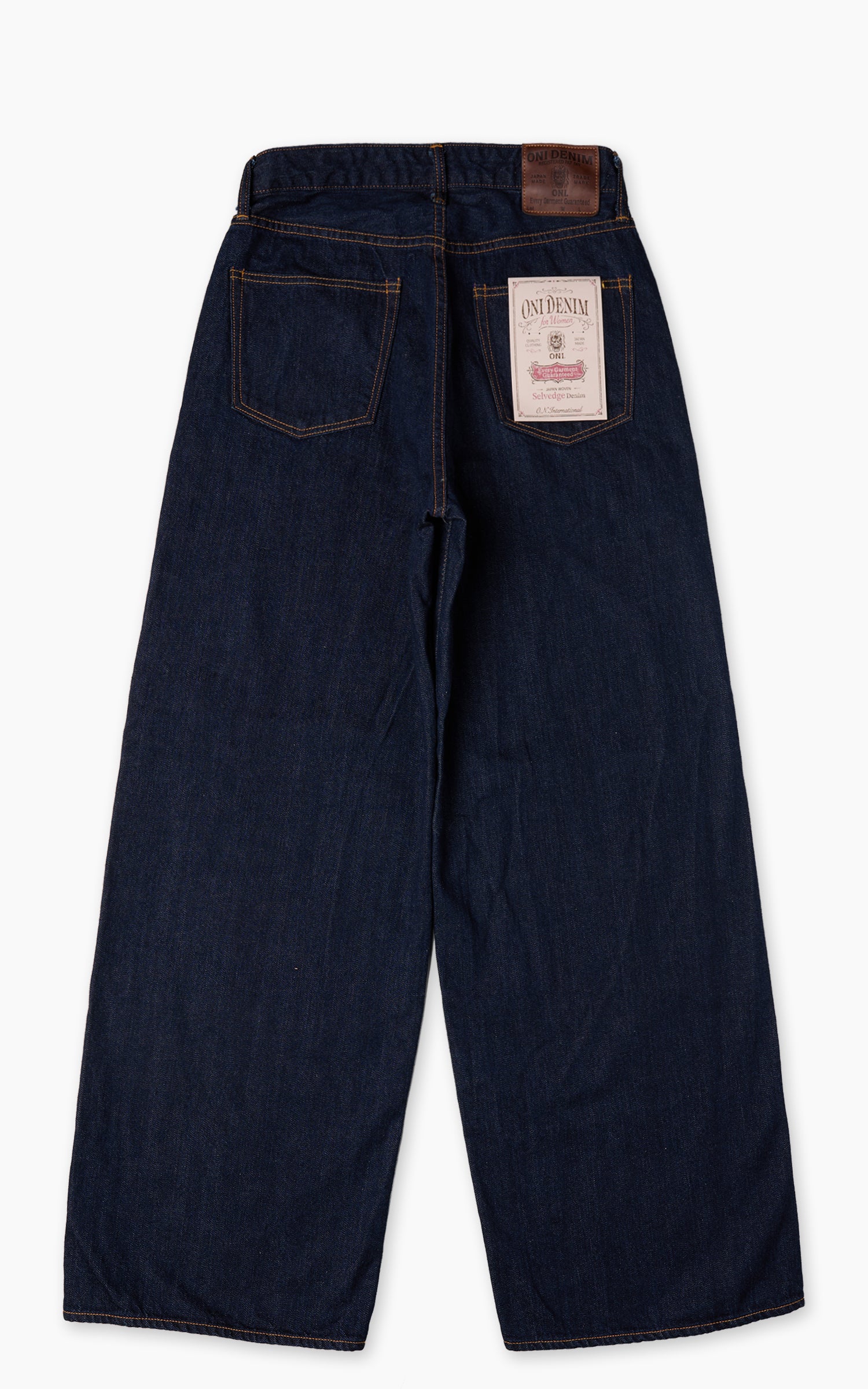 ONI DENIM L722-12Z 여성 슈퍼 와이드 스트레이트 셀비지 데님 12oz