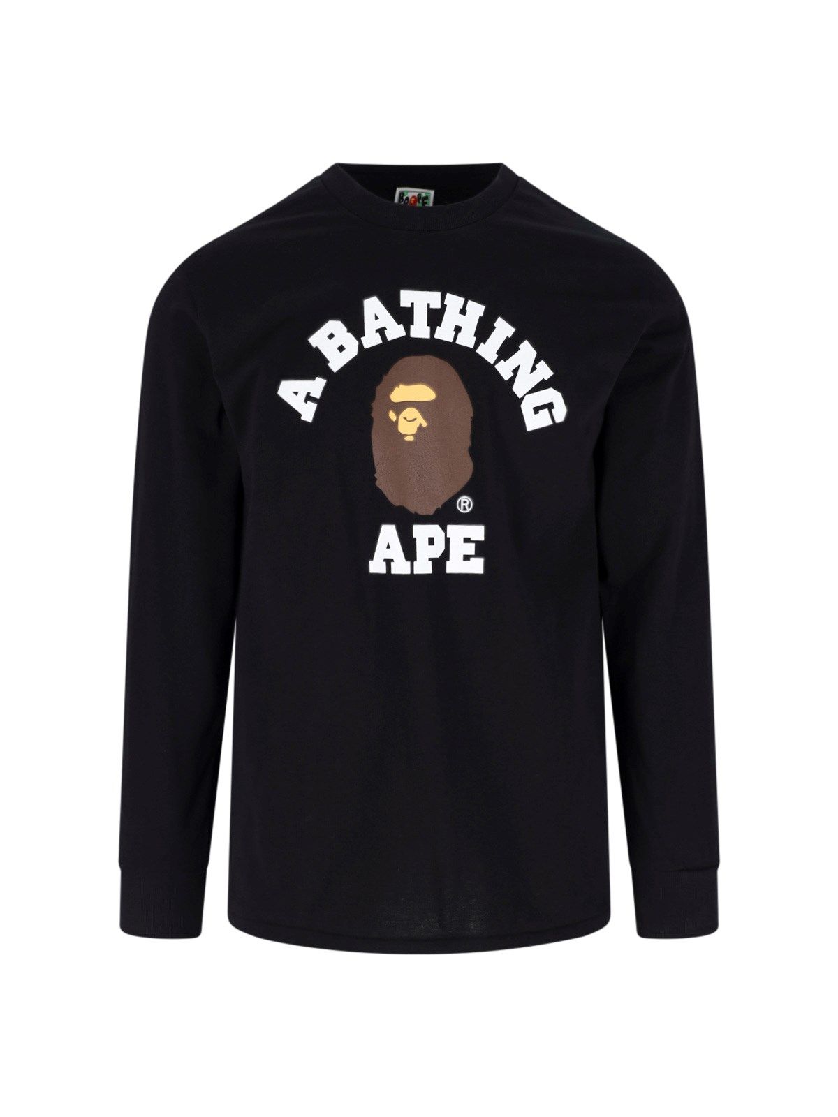 Bape 로고 티셔츠 College LS
