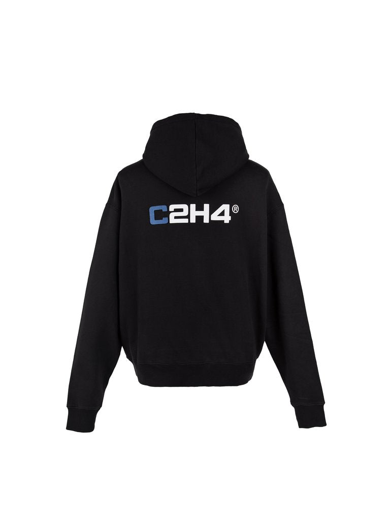 C2H4 필터드 리얼리티 스태프 로고 후드티 남성 의류