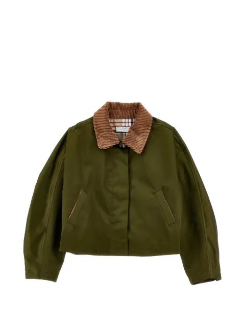 Philosophy Di Lorenzo Serafini Kids 코듀로이 칼라 크롭 자켓