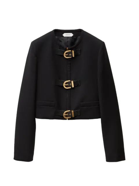 VERSACE 네트 울 크롭 자켓