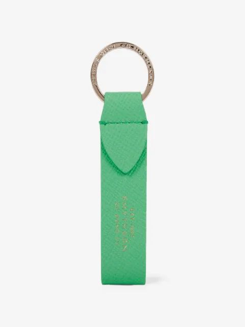 Smythson 파나마 가죽 스트랩 키링