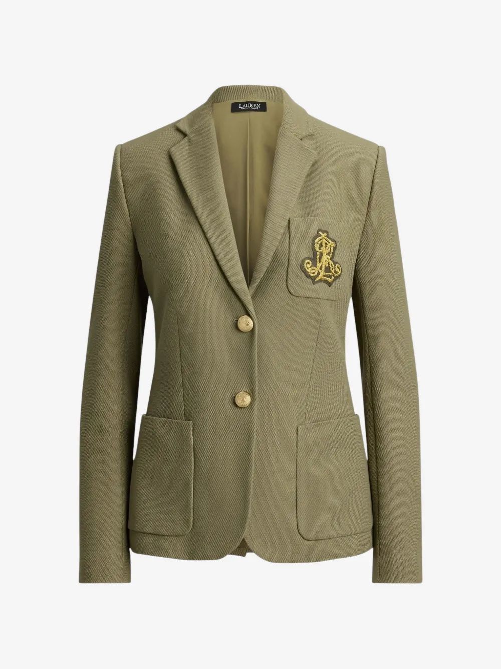 Ralph Lauren 로고 패치 자카드 블레이저