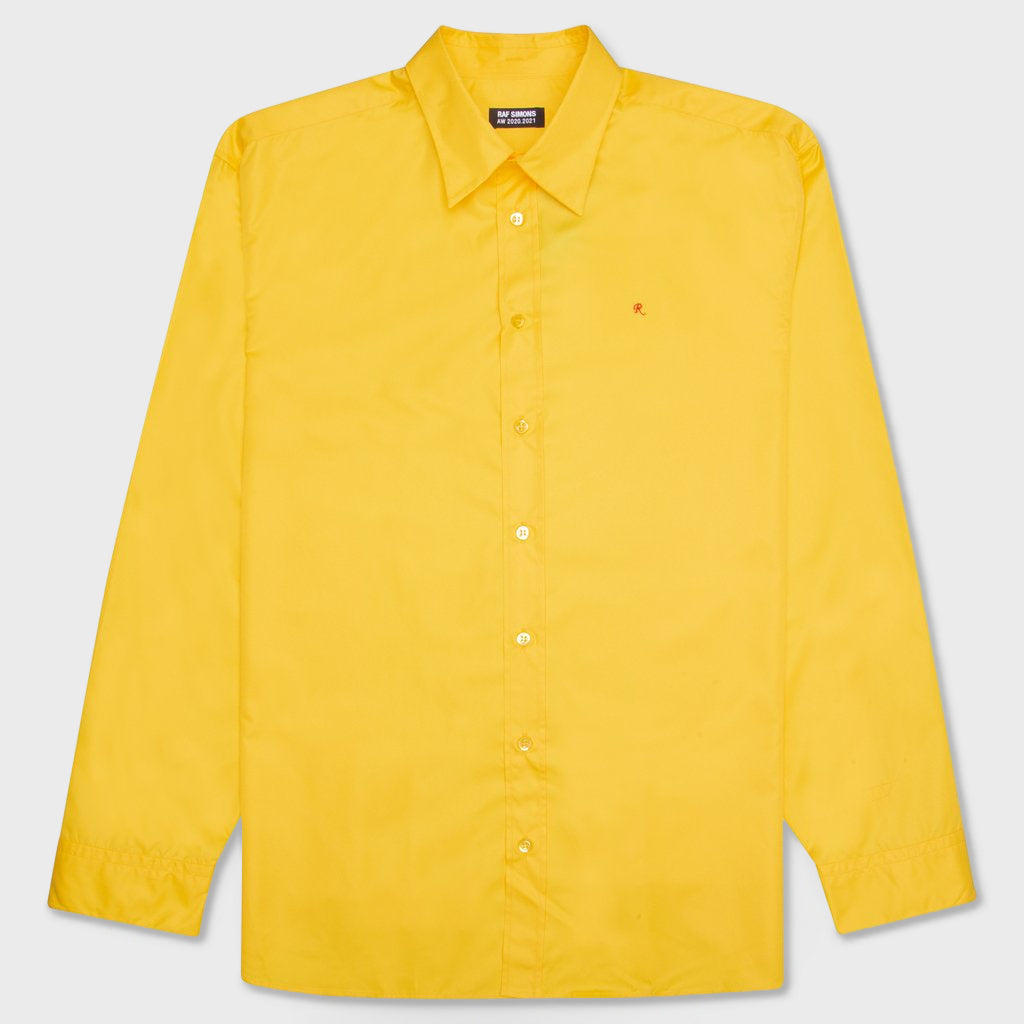 RAF SIMONS 빅 핏 티셔츠 후드 노란색
