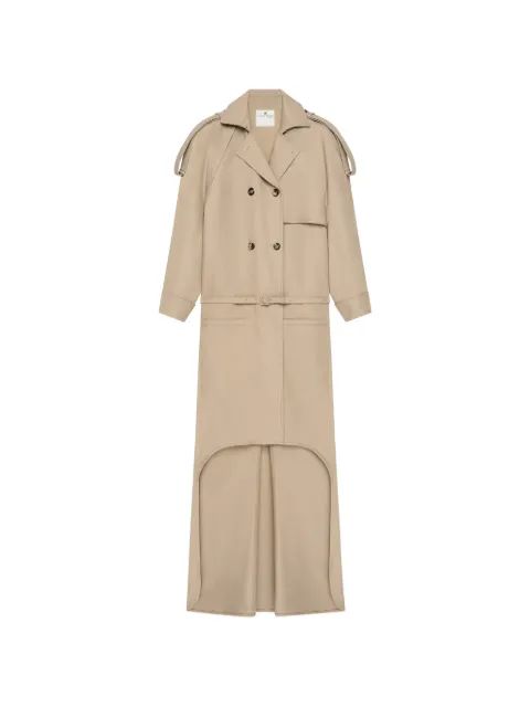 COURRÈGES 비대칭 헴 트렌치코트