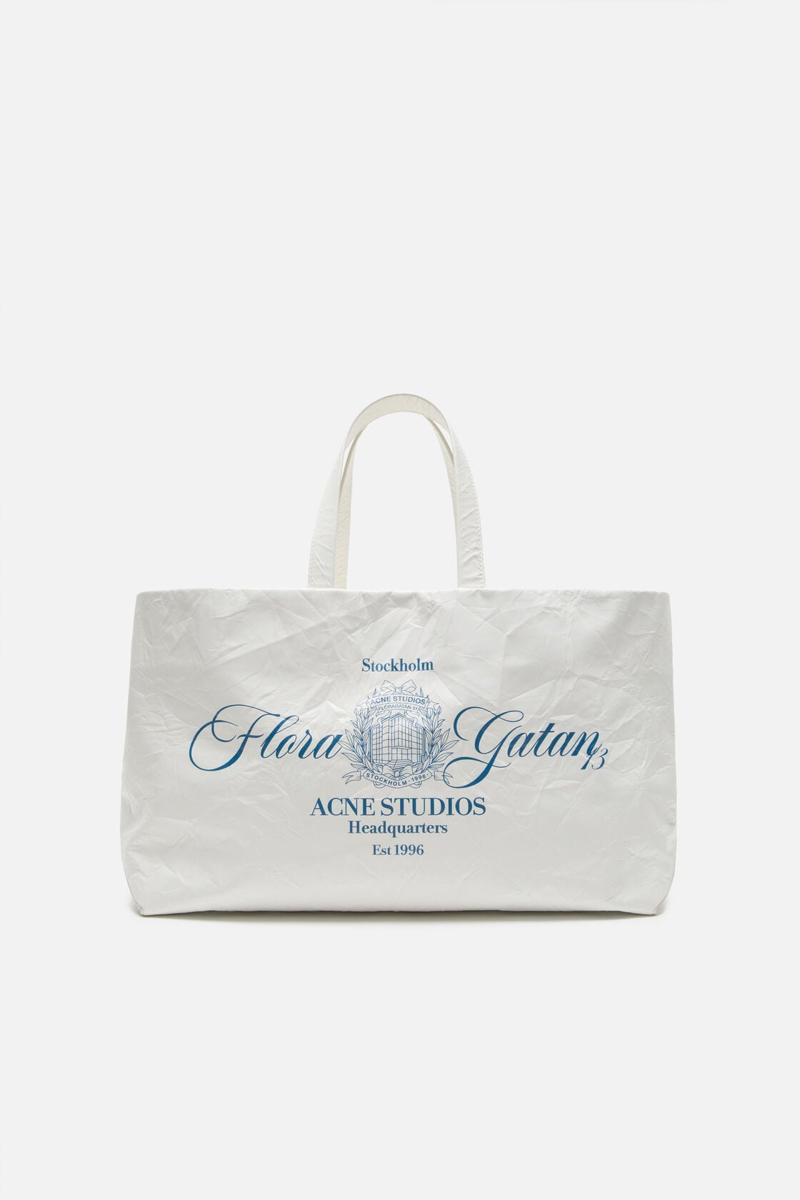 Acne Studios 로고 가죽 토트백