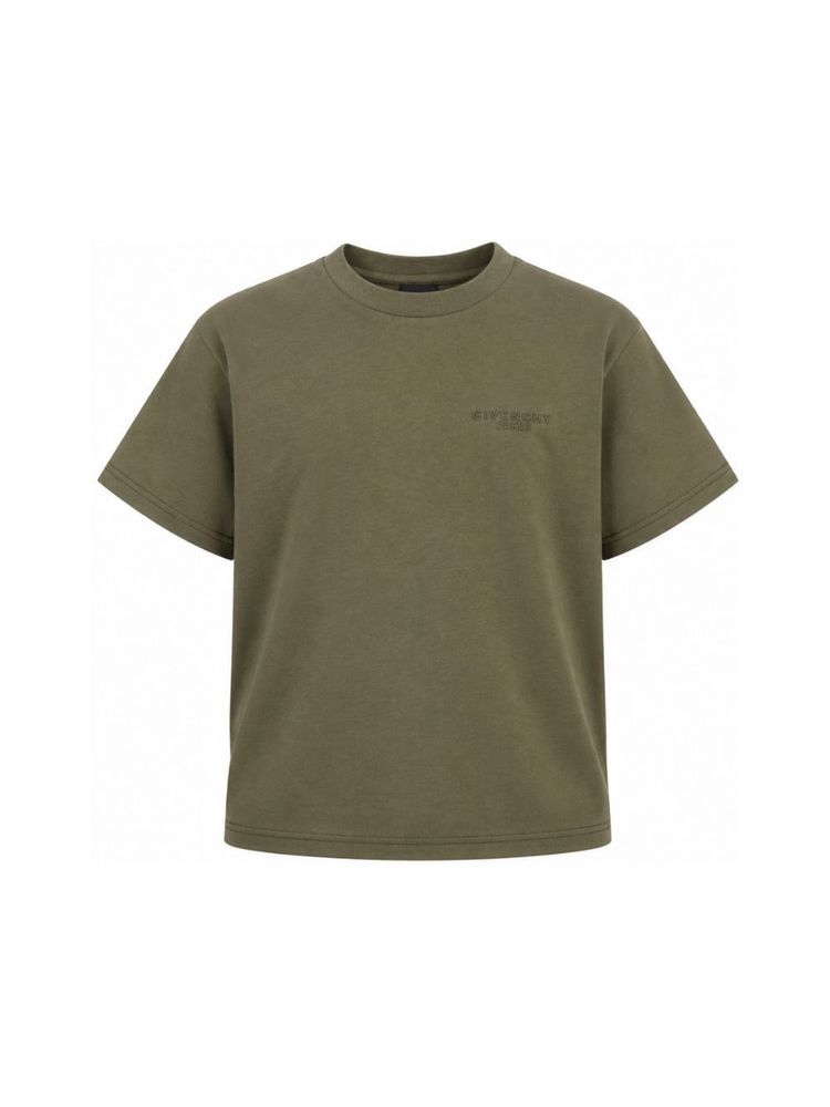 Givenchy Kids 로고 자수 크루넥 티셔츠