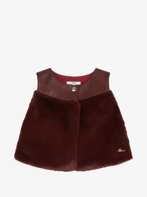 Chloe Kids 퍼 패널 조끼