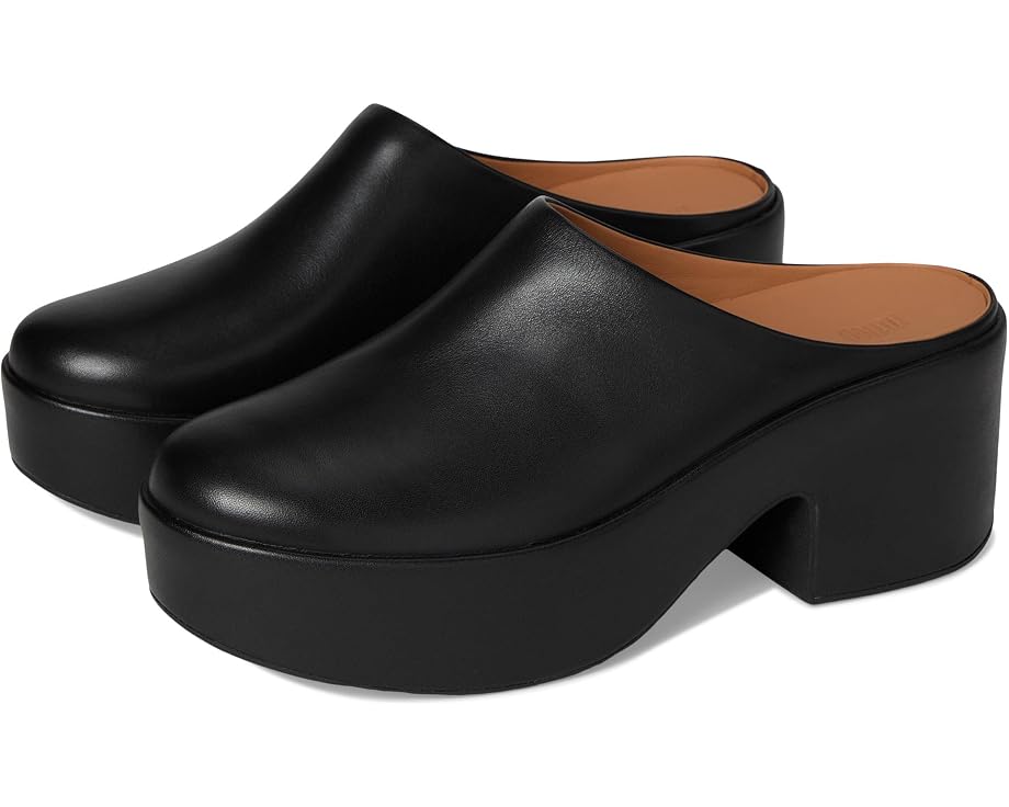 FITFLOP 플랫폼 가죽 힐 뮬