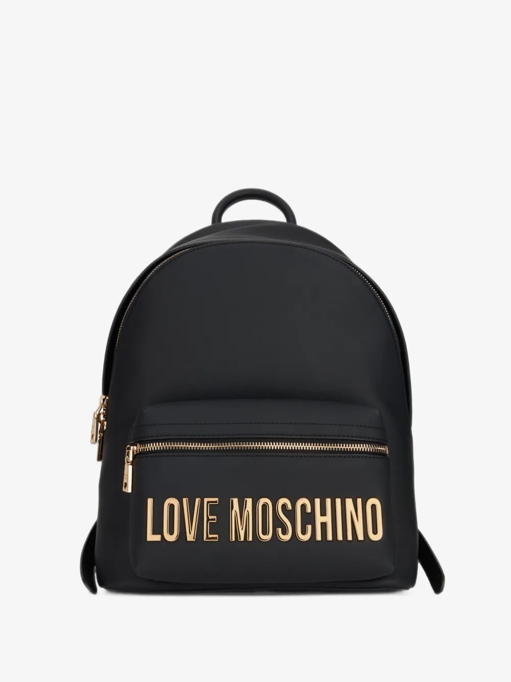 Moschino 로고 플라크 프론트 포켓 백팩