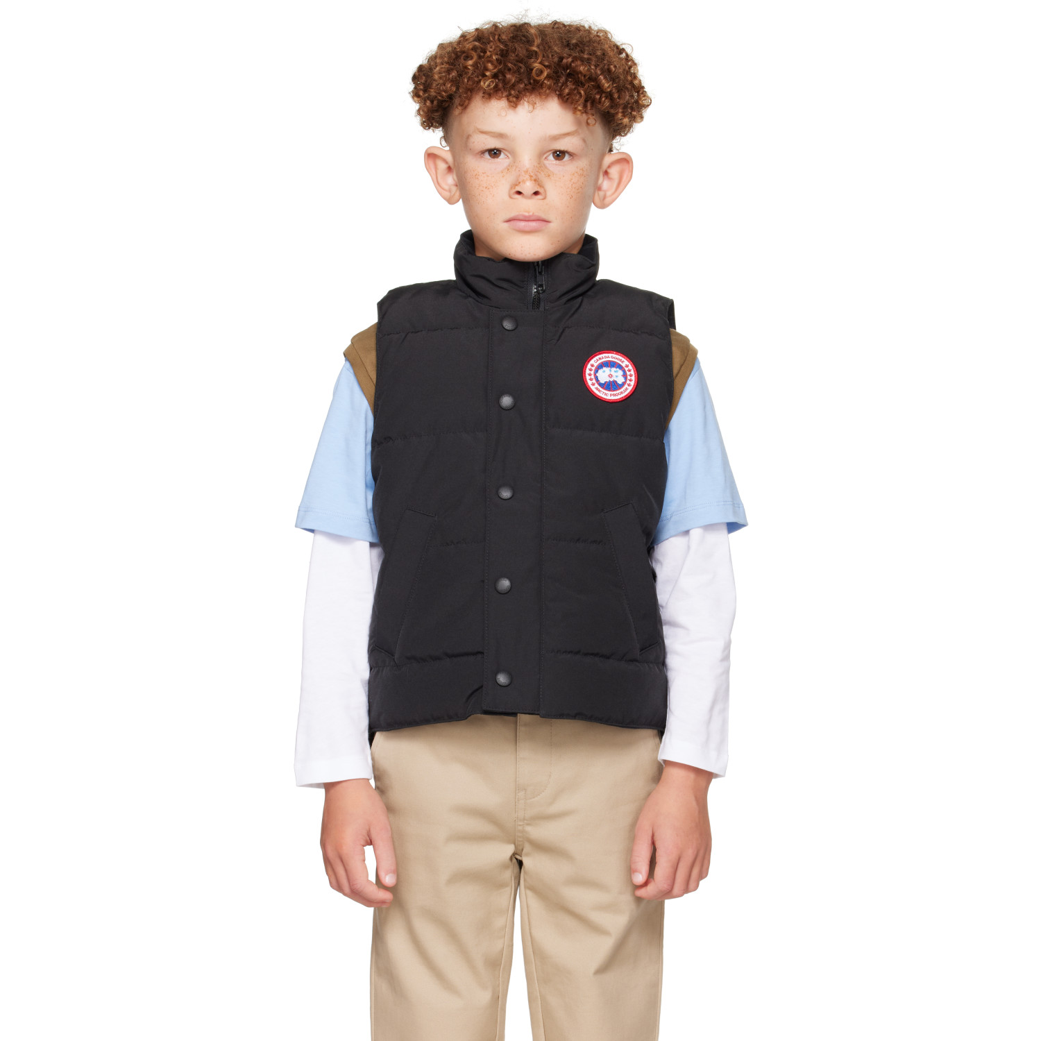 Canada Goose Kids 빅 키즈 블랙 바니 다운 베스트