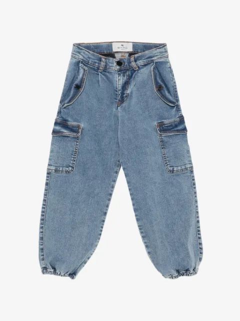 ETRO KIDS 밴딩 커프 카고 팬츠