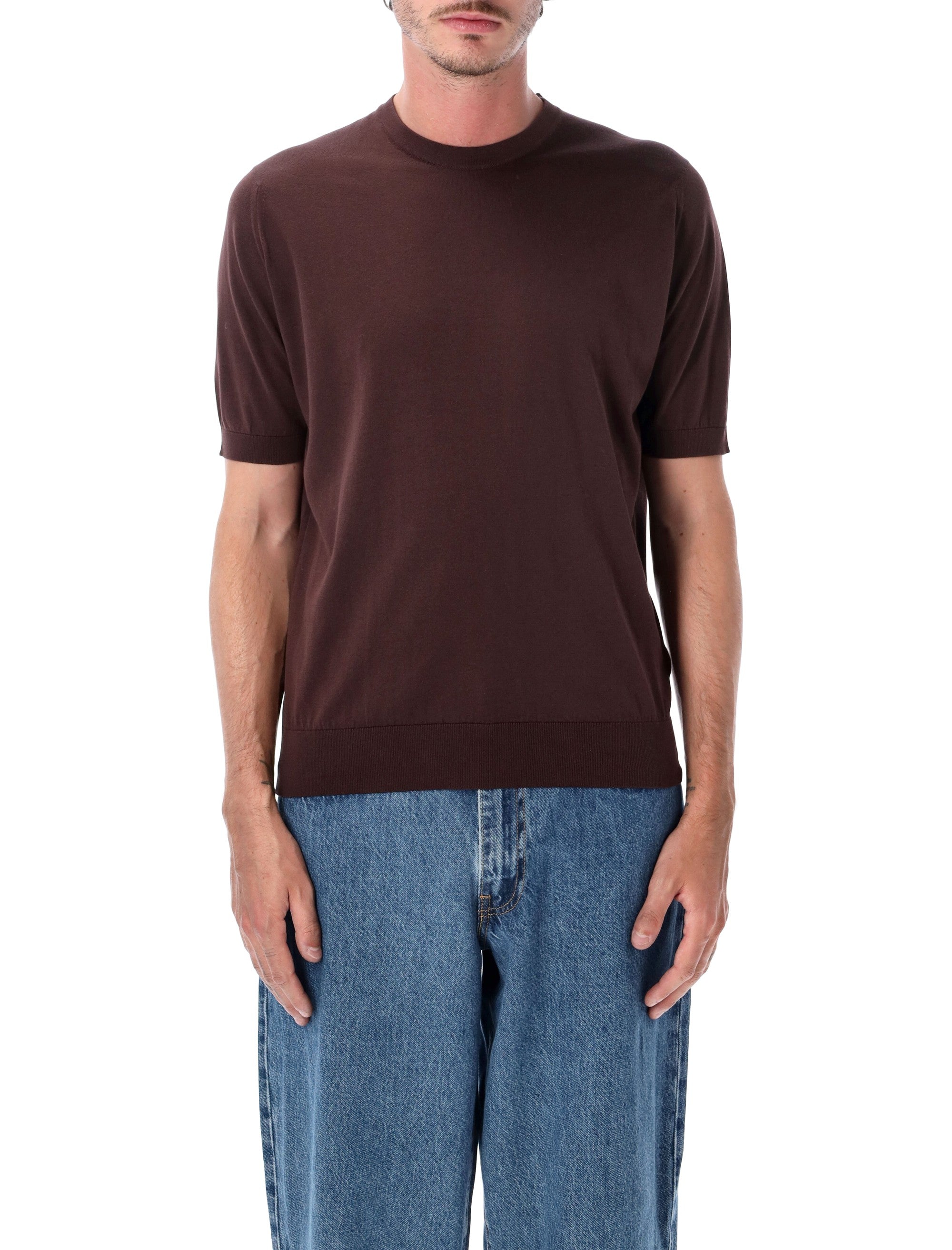 JOHN SMEDLEY 존 스메들리 켐프턴 에센셜 코튼 티셔츠