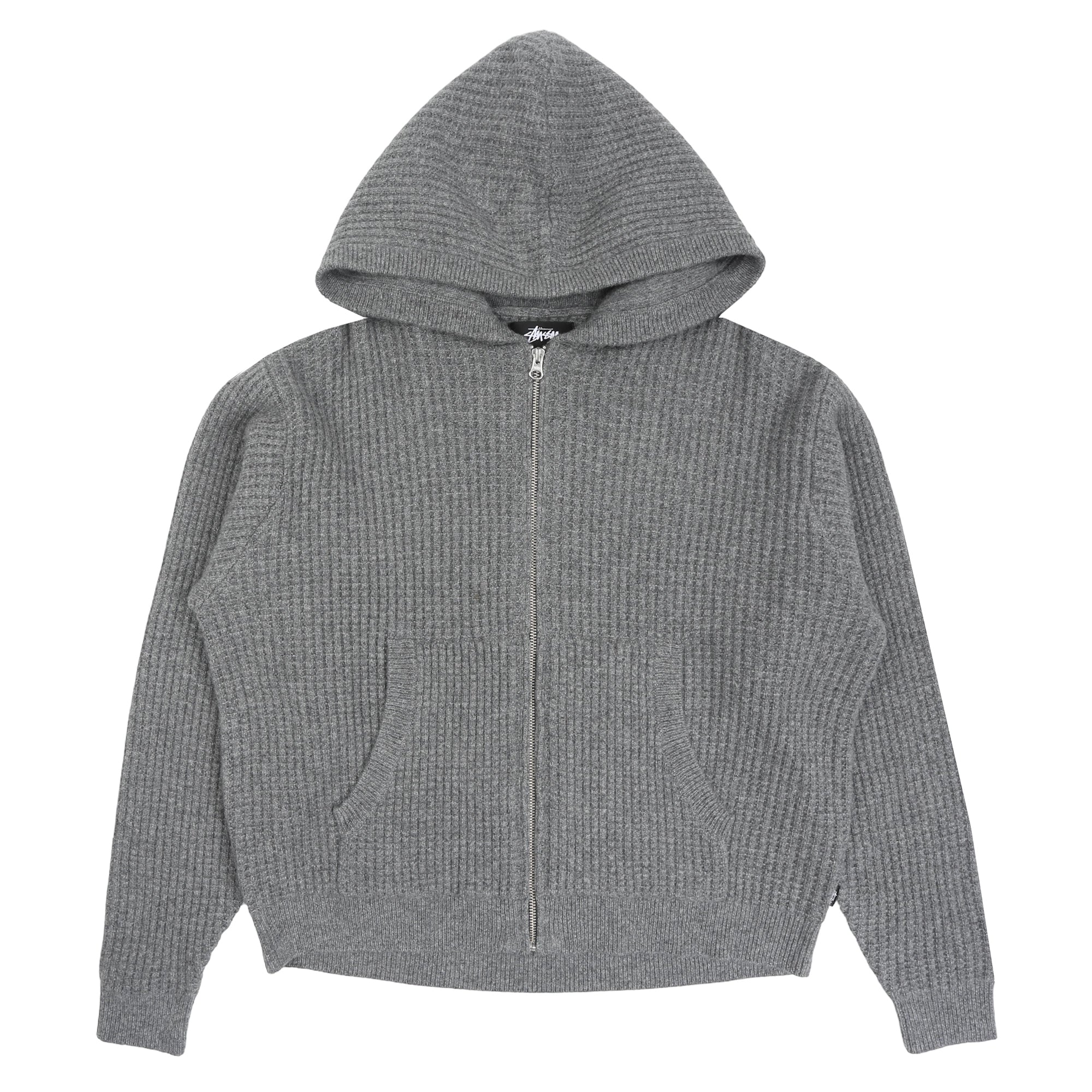 STUSSY 와플 캐시미어 집업 후드