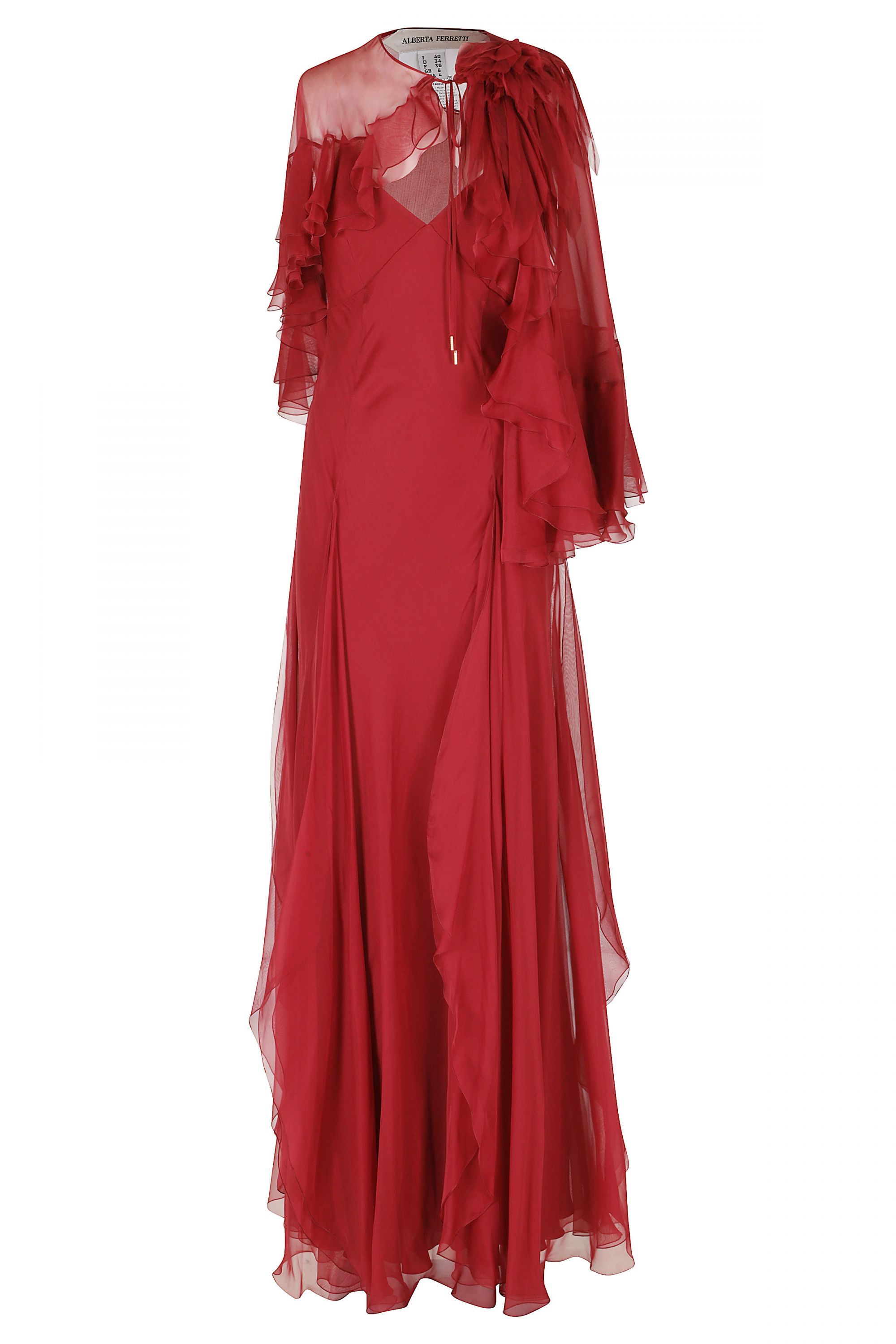 ALBERTA FERRETTI 실크 원피스
